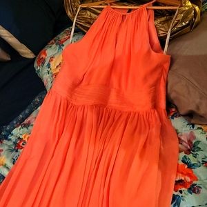 Elegant bridesmaid, formal, coral dress.Size 18. Only worn once.